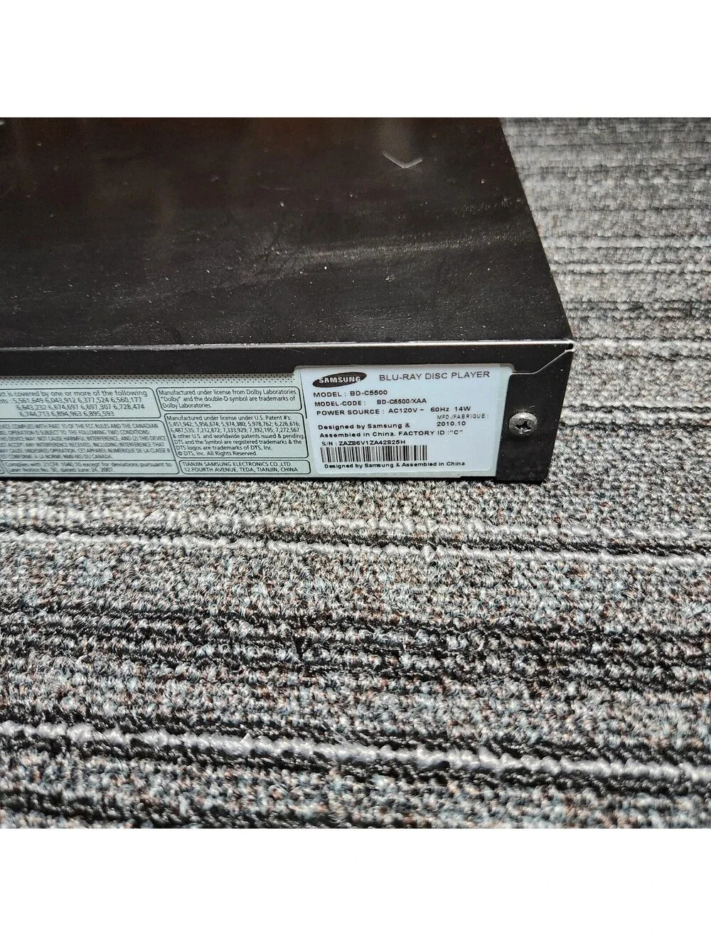 Samsung BD-C5500 Blu-ray Player WiFi Ready DVD CD HDMI w/ OEM Remote Tested